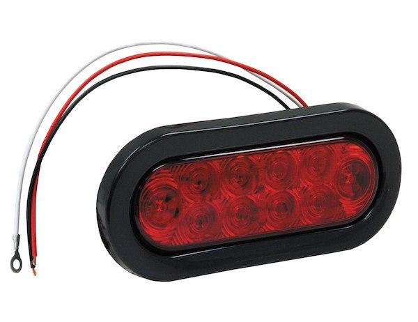 5626510 - 6 INCH RED OVAL STOP/TURN/TAIL