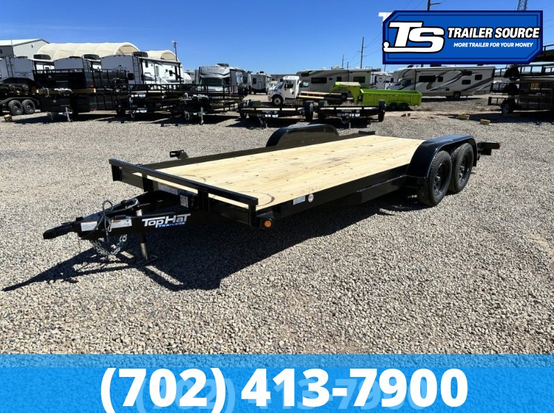 7x18 Top Hat BCH Flatbed Car Hauler