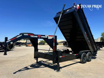 2026 7x16x3 16k Gooseneck Dump Trailer Texas Pride