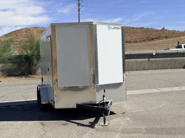 7x12 ST DLX Flat Top V-Nose Enclosed Cargo Trailer - 7,000 LB GVWR - 84" Interior Height