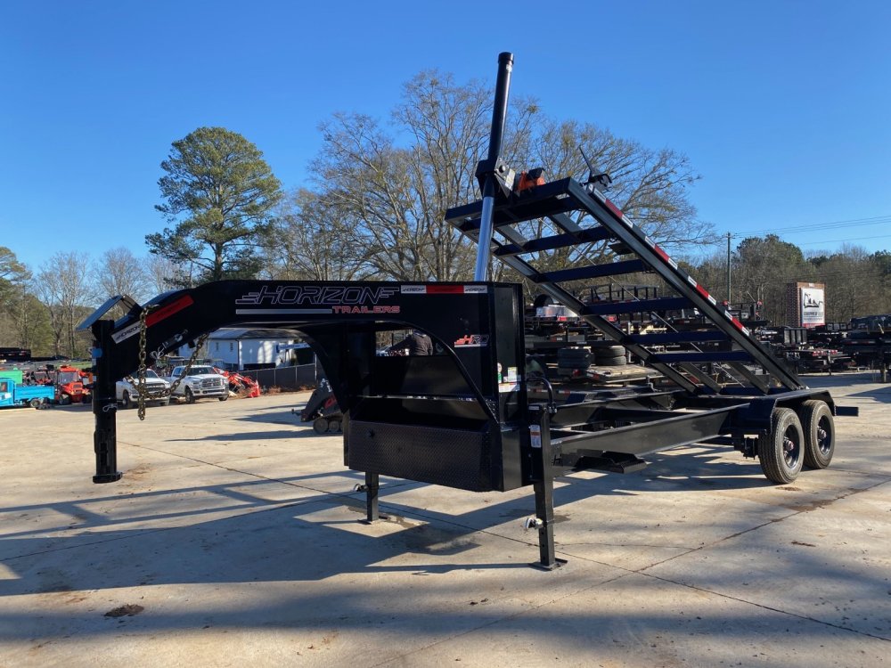 2027 Horizon HRD Gooseneck 7X20 20K Roll Off Trailer - Telescopic, 18PLY Tires