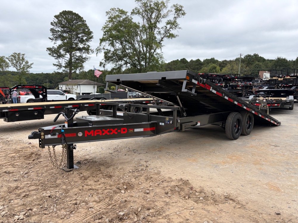 2027 MaxxD TOX 8.5x22 Tilt Equipment Trailer 17.5K GVWR - 10" I-Beam, 8K Axles, 17.5 Tires, Knife Edge, Wireless Remote, Winch Plate