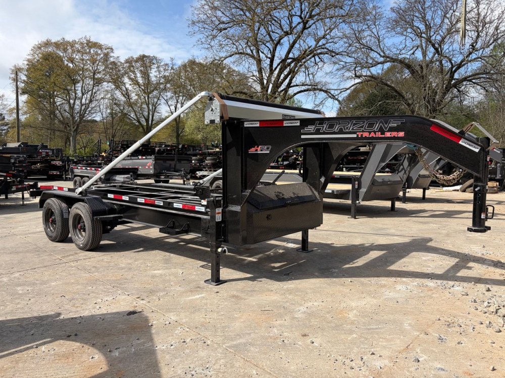 2026 Horizon HRD Gooseneck 7X16 20K Roll Off Trailer - 18-Ply Tires, Auto Tarp