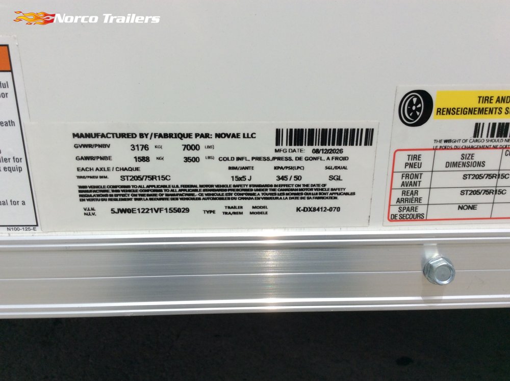 2027 Look 7' x 12' ST DLX Enclosed Cargo trailer