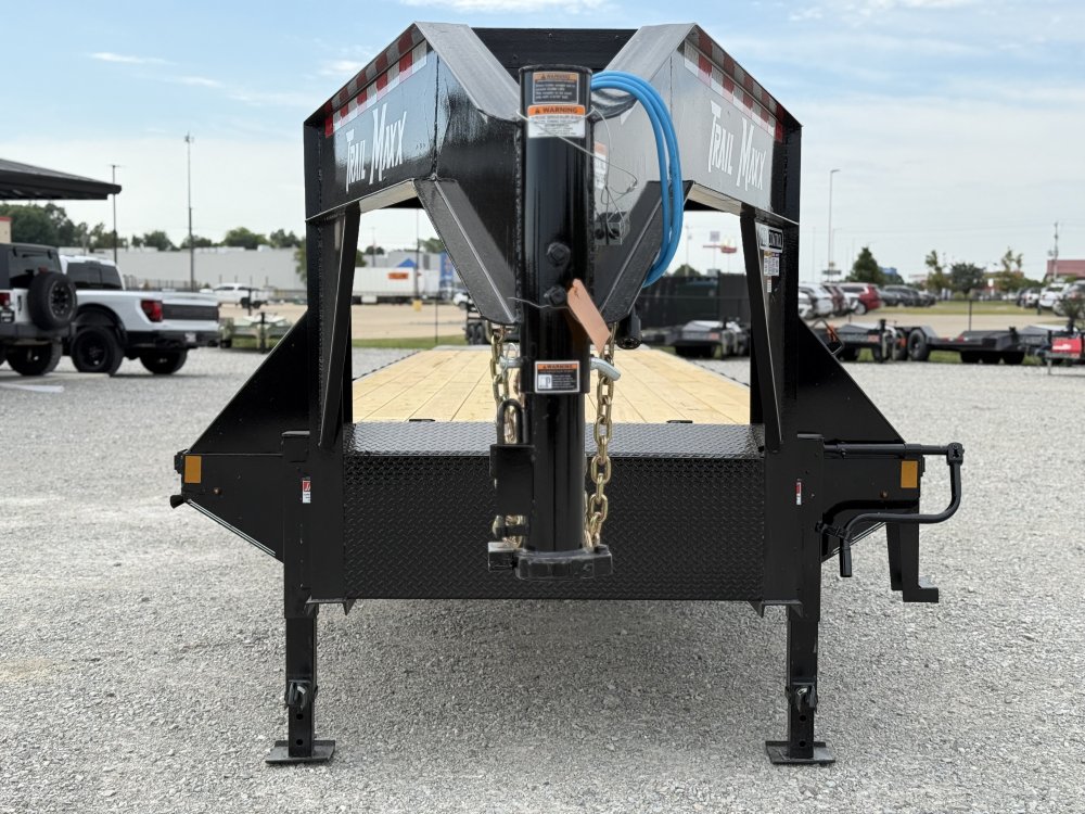2026 TRAILMAXX 102X40 GOOSENECK HOTSHOT FLATBED W/MEGA RAMPS, 14 PLYS AND (8) SLIDE RATCHETS 14K GVW