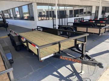 6' 10"x18' Ranch King Tandem Axle Utility Trailer