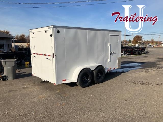 2026 7x14 14k gvwr Delco Trailers Bumper Pull V nose Enclosed Cargo Cargo / Enclosed Trailer with a rear ramp