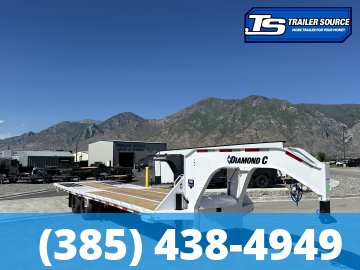 8.5x32 Diamond C FMAX-HDT 212 Gooseneck Hydraulic Dovetail Equipment Trailer - 25.9K GVWR - Hydraulic Jack(s)