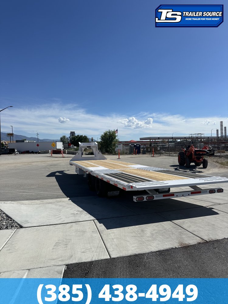 8.5x32 Diamond C FMAX-HDT 212 Gooseneck Hydraulic Dovetail Equipment Trailer - 25.9K GVWR - Hydraulic Jack(s)