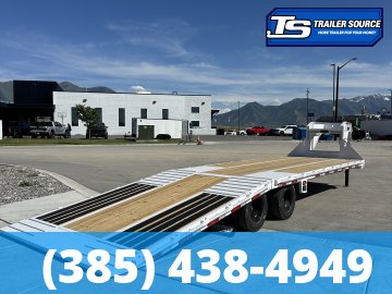 8.5x32 Diamond C FMAX-HDT 212 Gooseneck Hydraulic Dovetail Equipment Trailer - 25.9K GVWR - Hydraulic Jack(s)