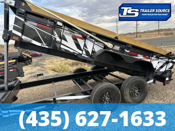7x14 Diamond C LPT 207 Dump Trailer - 24" Sides - 15.5K GVWR 14 Ply Tires, Board Brackets, Custom Graphics, Long Arm Tarp