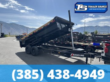7x16 Diamond C Baseline HDU 208 Dump Trailer - 20" Sides - 16K GVWR Board Brackets