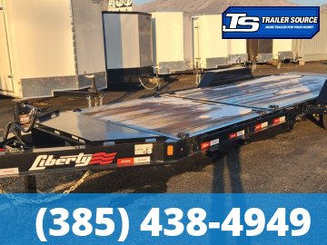 7x22 Liberty LT Tilt Trailer - 17.5K GVWR - 18 Ply Tire Upgrade, Fork Holders