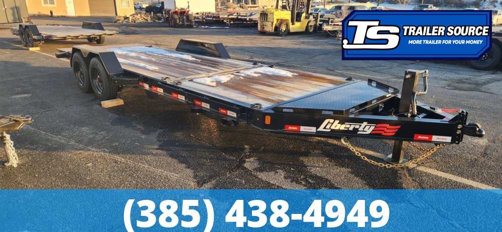 7x22 Liberty LT Tilt Trailer - 17.5K GVWR - 18 Ply Tire Upgrade, Fork Holders