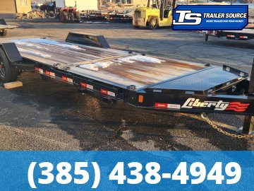 7x22 Liberty LT Tilt Trailer - 17.5K GVWR - 18 Ply Tire Upgrade, Fork Holders