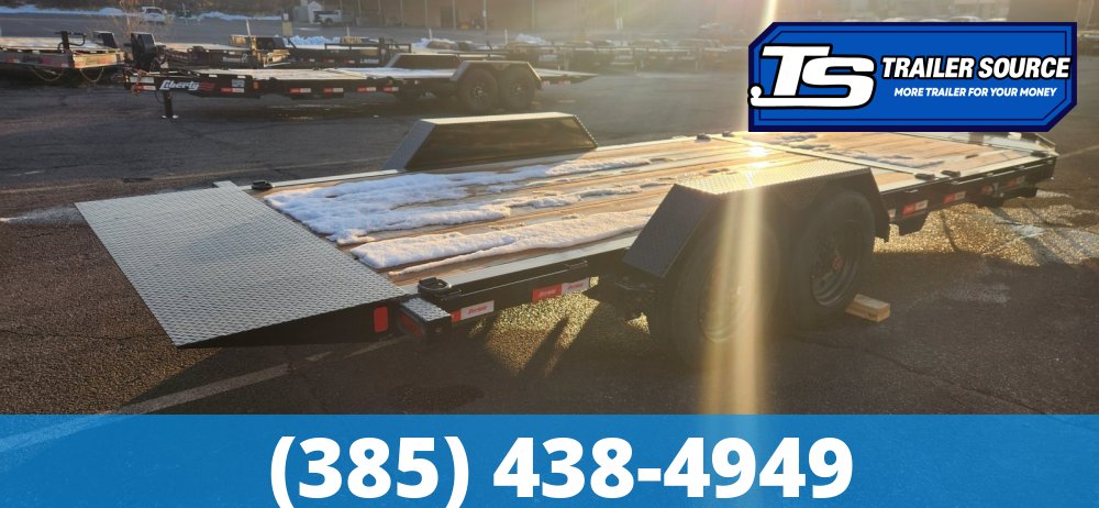 7x22 Liberty LT Tilt Trailer - 17.5K GVWR - 18 Ply Tire Upgrade, Fork Holders