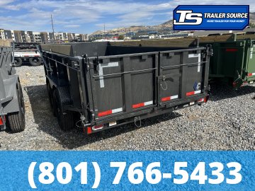 7'x14' Diamond C LPT 207 Dump Trailer - 32" Sides - 15.5K GVWR - 14 Ply Tires, Long Arm Tarp