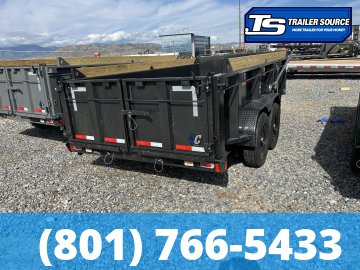 7'x14' Diamond C LPT 207 Dump Trailer - 32" Sides - 15.5K GVWR - 14 Ply Tires, Long Arm Tarp