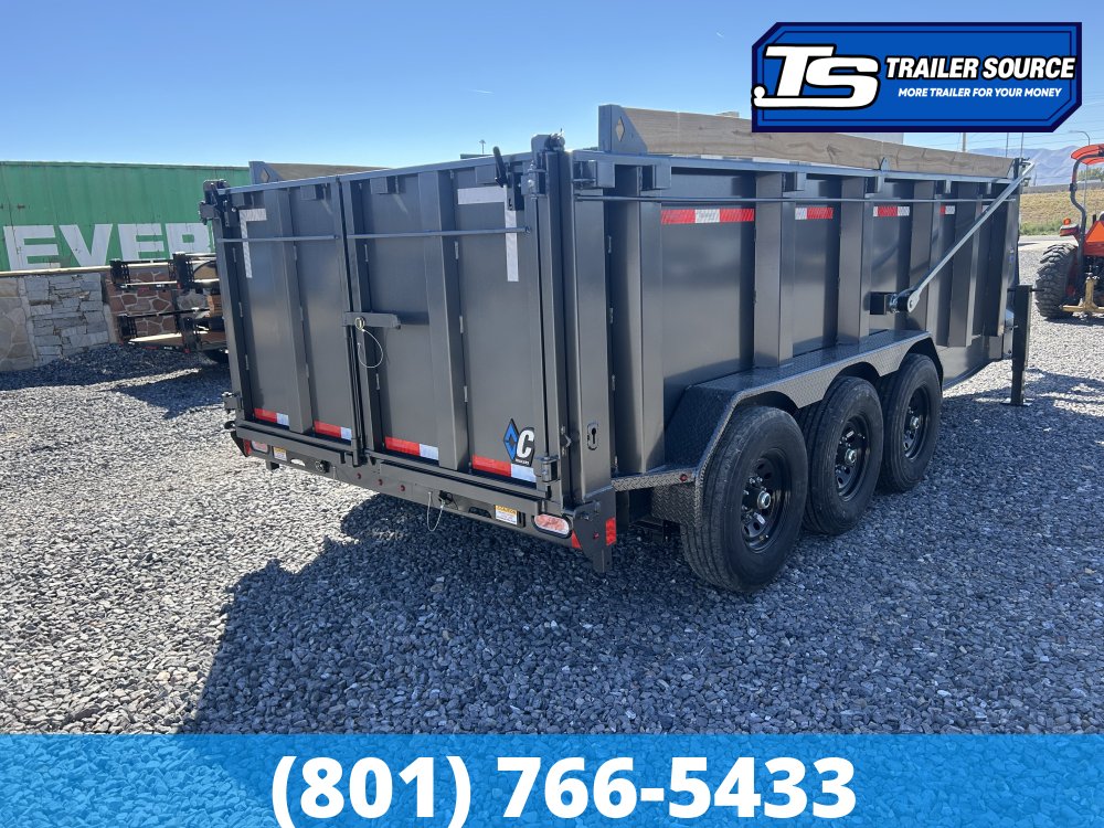 7x16 Diamond C LPT-GN 307 Gooseneck Dump Trailer - 44" Sides - 24K GVWR - 14 Ply Tires, ABS Brakes, Board Brackets