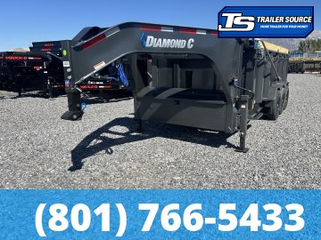 7x16 Diamond C LPT-GN 307 Gooseneck Dump Trailer - 44" Sides - 24K GVWR - 14 Ply Tires, ABS Brakes, Board Brackets