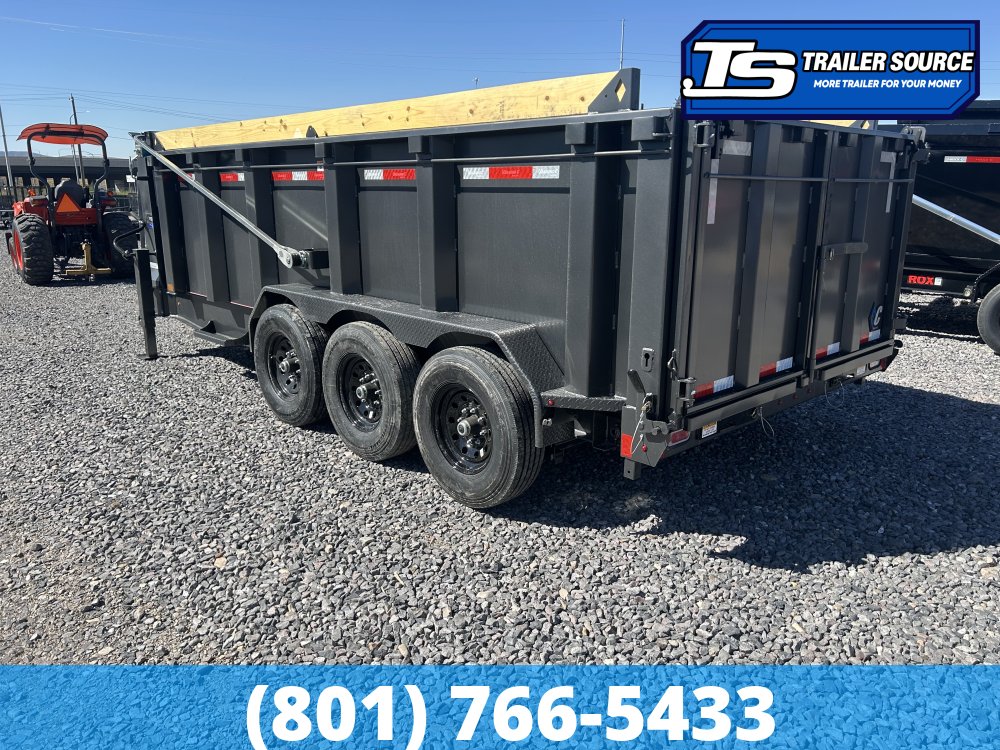7x16 Diamond C LPT-GN 307 Gooseneck Dump Trailer - 44" Sides - 24K GVWR - 14 Ply Tires, ABS Brakes, Board Brackets