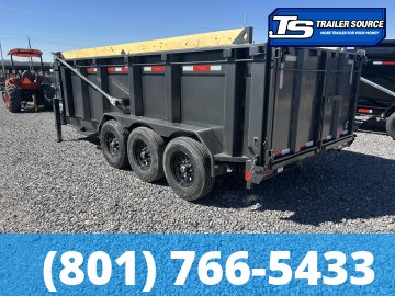 7x16 Diamond C LPT-GN 307 Gooseneck Dump Trailer - 44" Sides - 24K GVWR - 14 Ply Tires, ABS Brakes, Board Brackets
