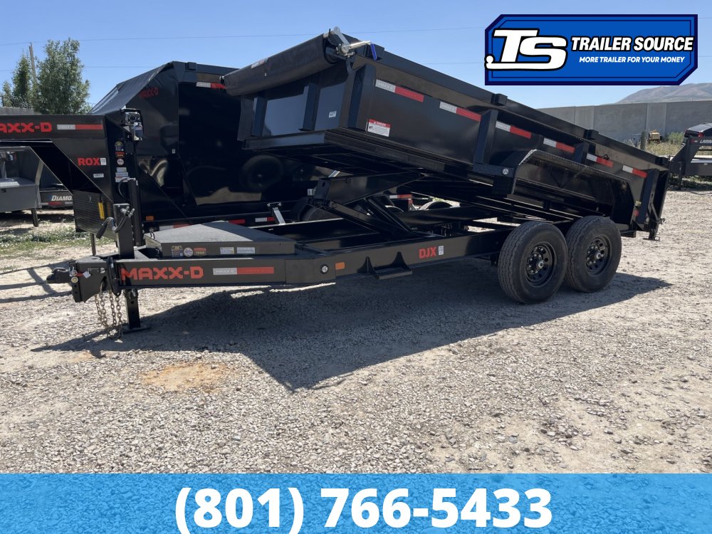 7x14 Maxx-D DJX Dump Trailer - 24" Sides - 14K GVWR