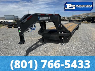 8.5x40 Diamond C FMAX 210 Gooseneck Equipment Trailer - 25K GVWR - 2-Speed Jack, ABS Brakes, Max Ramps