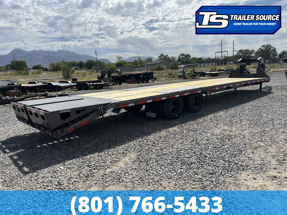 8.5x40 Diamond C FMAX 210 Gooseneck Equipment Trailer - 25K GVWR - 2-Speed Jack, ABS Brakes, Max Ramps