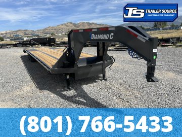 8.5x40 Diamond C FMAX 210 Gooseneck Equipment Trailer - 25K GVWR - 2-Speed Jack, ABS Brakes, Max Ramps