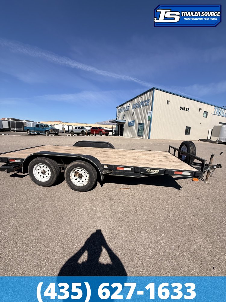 7x16 Big Bubba Utility Flatbed Car Hauler Trailer - 7K GVWR -