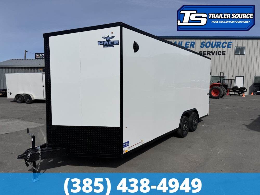 8.5x20 Pace American Journey SE Enclosed Cargo Trailer - 7'6" Interior - 10K GVWR - .080 PolyCor, Alloy Wheels, Black Out Package