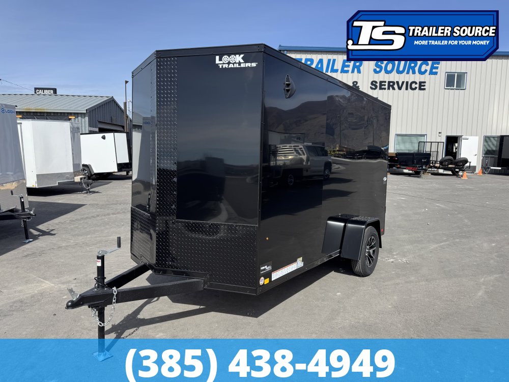 6x12 Look ST DLX Enclosed Cargo Trailer - 6'6" Interior - 3.5K GVWR - .080 PolyCor, Alloy Wheels, Black Out Package