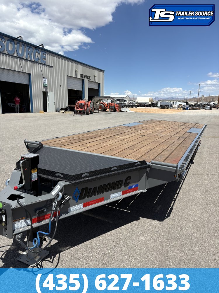 8.5x26 Diamond C DEC 208 Equipment Trailer - 18K GVWR - Hydraulic Jack(s)
