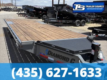 8.5x26 Diamond C DEC 208 Equipment Trailer - 18K GVWR - Hydraulic Jack(s)
