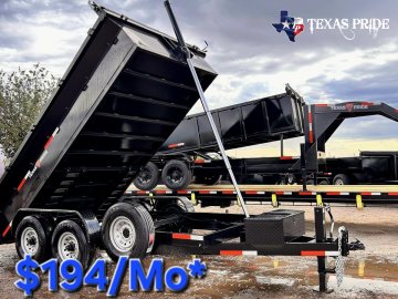 2026 Texas Pride 7x14x2 16k Bumper Pull Dump Trailer