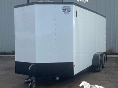 7x14' Workhorse Tandem Axle Enclosed Trailer *SPARE TIRE INCLUDED*